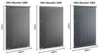 OKU-Solarabsorber 1000 schwarz mit 2 Anschlußstutzen